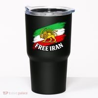 Free Iran Iranian Flag Lion Tumbler thumb 0
