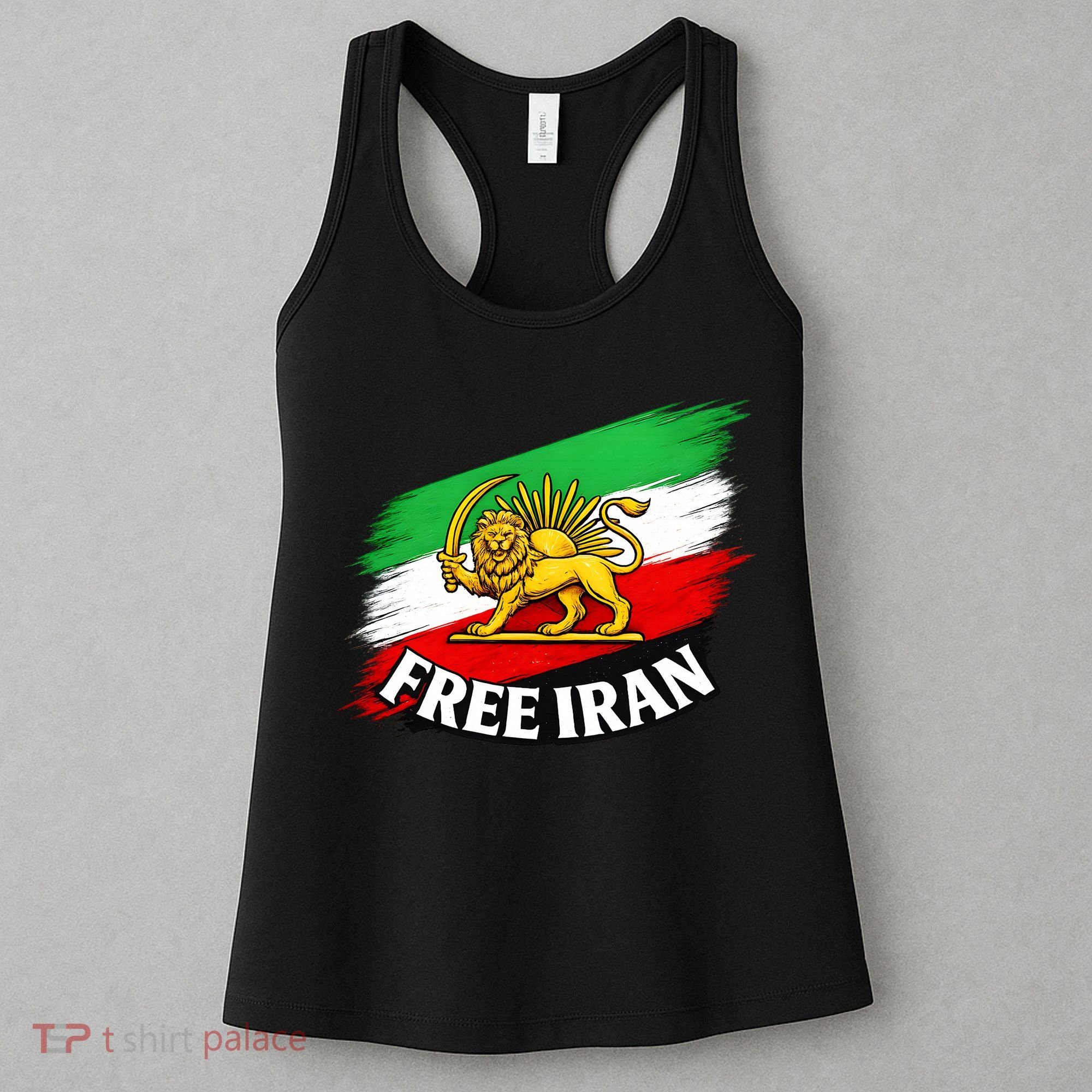 Free Iran Iranian Flag Lion Women's Tank Top