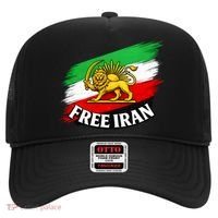 Free Iran Iranian Flag Lion Hat thumb 0