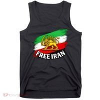 Free Iran Iranian Flag Lion Tank Top thumb 0