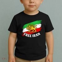 Free Iran Iranian Flag Lion Toddler T-Shirt thumb 2