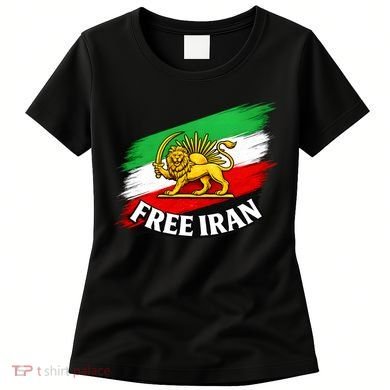 Free Iran Iranian Flag Lion Women's T-Shirt