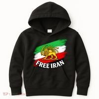 Free Iran Iranian Flag Lion Kids Hoodie thumb 0
