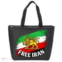 Free Iran Iranian Flag Lion Tote Bag thumb 0