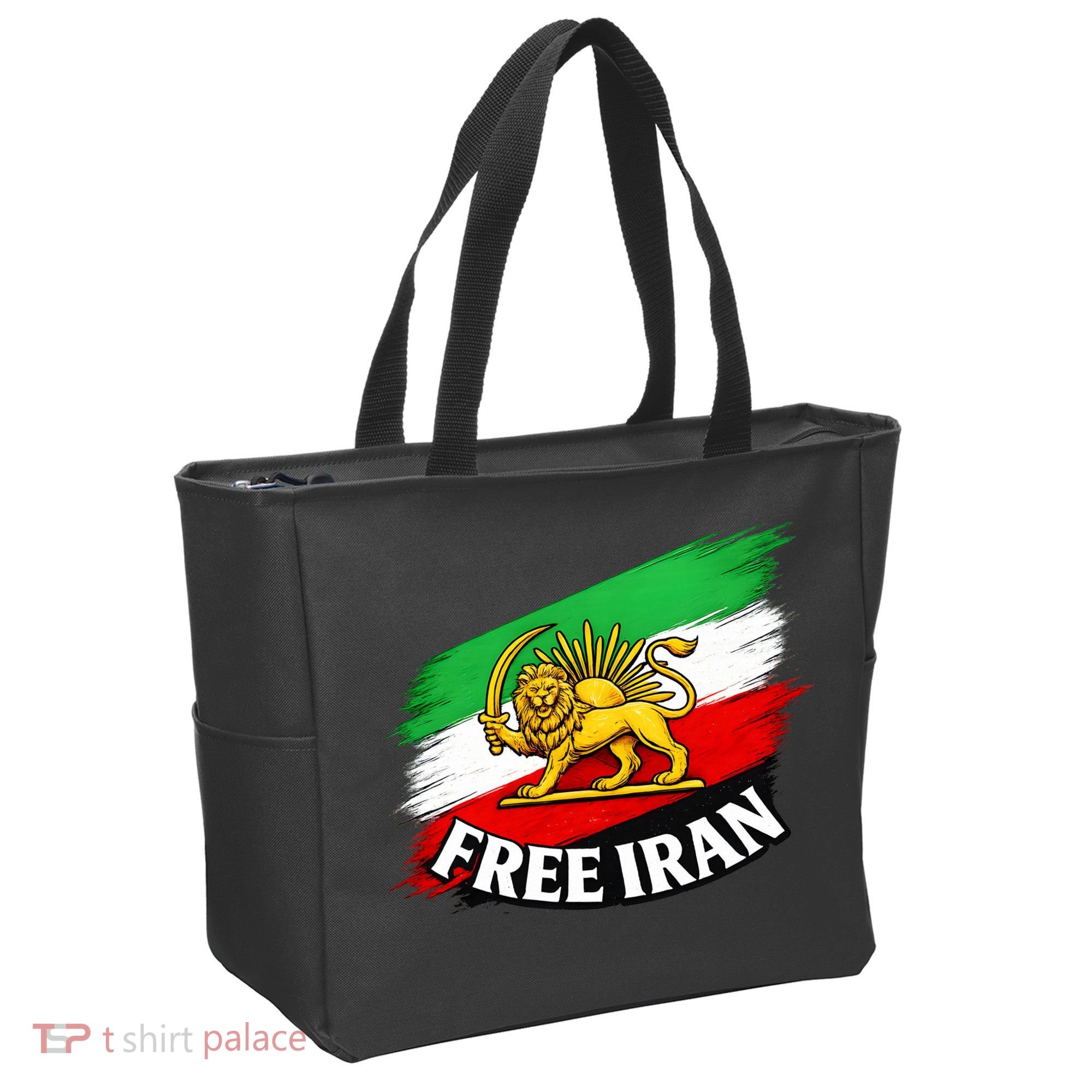 Free Iran Iranian Flag Lion Tote Bag