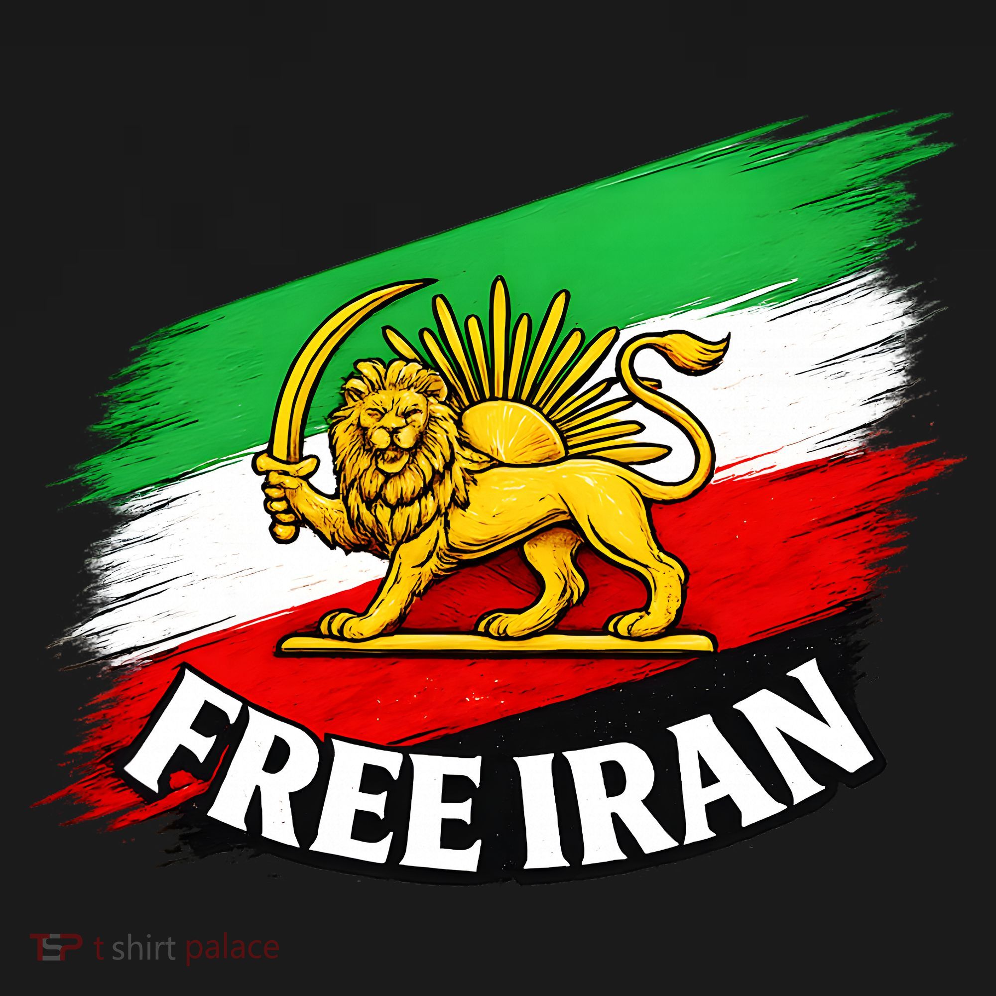 Free Iran Iranian Flag Lion Tote Bag