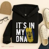 Funny it's in my DNA Barbados flag Fingerprint Hoodie thumb 4