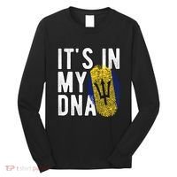 Funny it's in my DNA Barbados flag Fingerprint Long Sleeve Shirt thumb 0