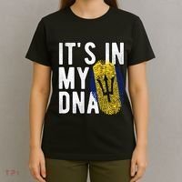 Funny it's in my DNA Barbados flag Fingerprint T-Shirt thumb 4