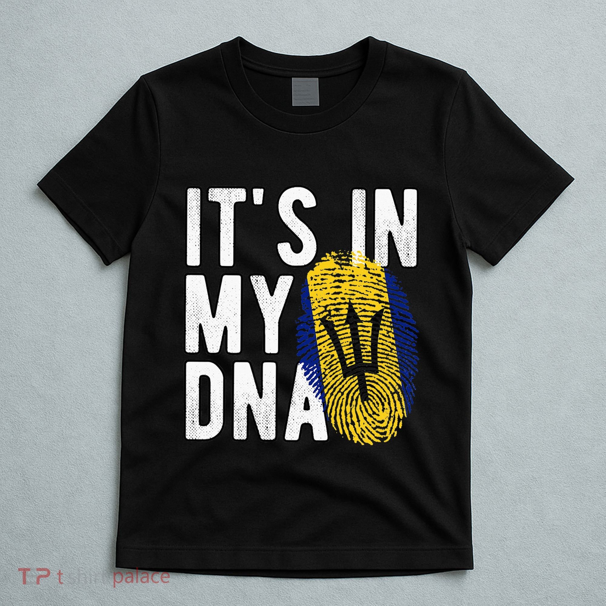 Funny it's in my DNA Barbados flag Fingerprint T-Shirt