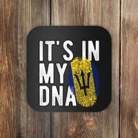 Funny it's in my DNA Barbados flag Fingerprint Coaster thumb 0