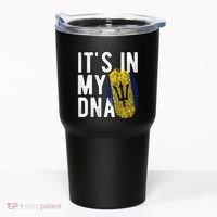 Funny it's in my DNA Barbados flag Fingerprint Tumbler thumb 0