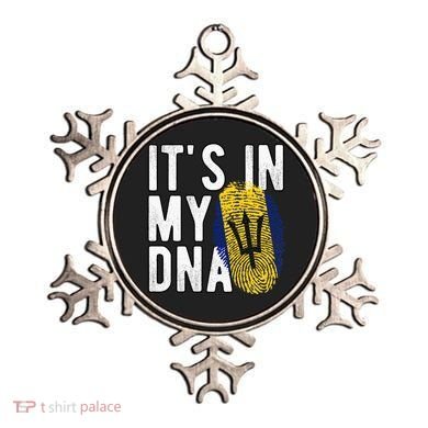 Funny it's in my DNA Barbados flag Fingerprint Ornament