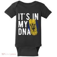Funny it's in my DNA Barbados flag Fingerprint Baby Bodysuit thumb 0