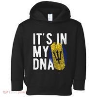 Funny it's in my DNA Barbados flag Fingerprint Toddler Hoodie thumb 0