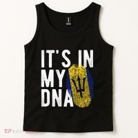 Funny it's in my DNA Barbados flag Fingerprint Tank Top thumb 2
