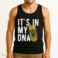 Funny it's in my DNA Barbados flag Fingerprint Tank Top thumb 3