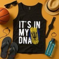 Funny it's in my DNA Barbados flag Fingerprint Tank Top thumb 4