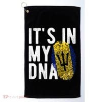 Funny it's in my DNA Barbados flag Fingerprint Golf Towel thumb 0