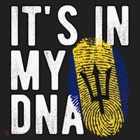 Funny it's in my DNA Barbados flag Fingerprint Golf Towel thumb 3