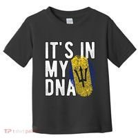Funny it's in my DNA Barbados flag Fingerprint Toddler T-Shirt thumb 0