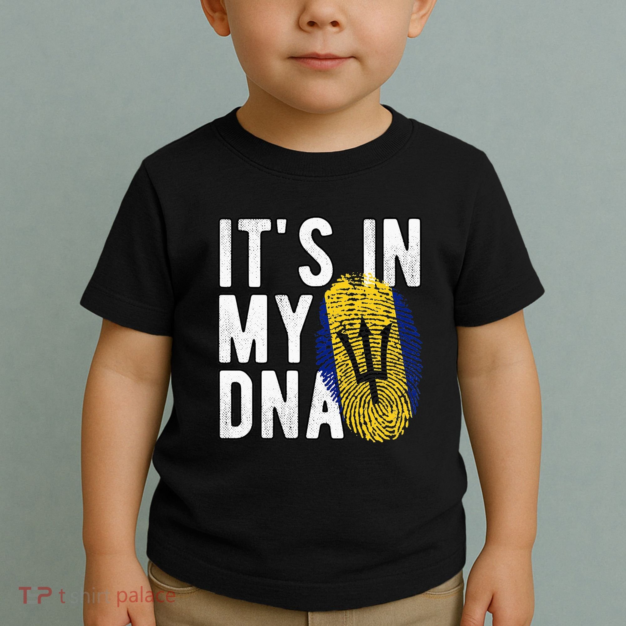 Funny it's in my DNA Barbados flag Fingerprint Toddler T-Shirt