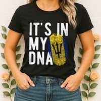 Funny it's in my DNA Barbados flag Fingerprint Women's T-Shirt thumb 2