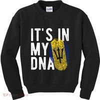 Funny it's in my DNA Barbados flag Fingerprint Kids Sweatshirt thumb 0