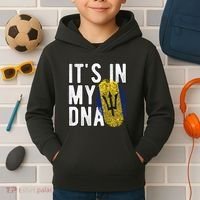 Funny it's in my DNA Barbados flag Fingerprint Kids Hoodie thumb 2