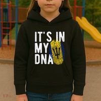 Funny it's in my DNA Barbados flag Fingerprint Kids Hoodie thumb 3