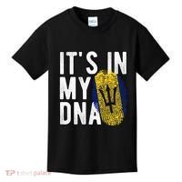 Funny it's in my DNA Barbados flag Fingerprint Kids T-Shirt thumb 0