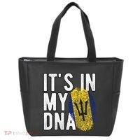 Funny it's in my DNA Barbados flag Fingerprint Tote Bag thumb 0