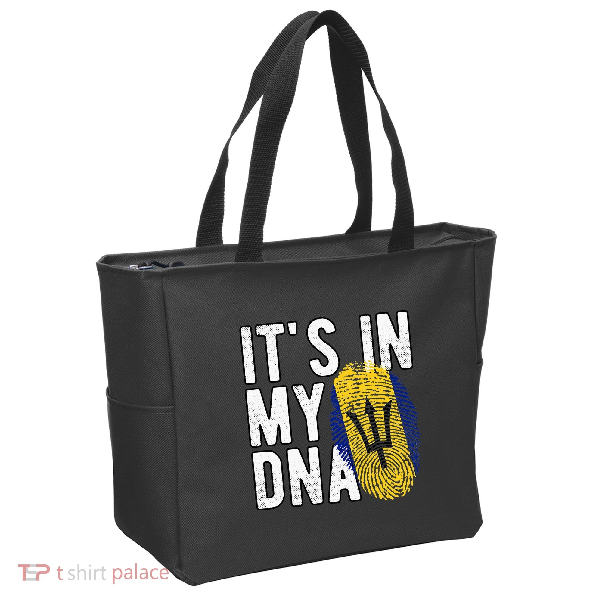 Funny it's in my DNA Barbados flag Fingerprint Tote Bag