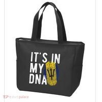 Funny it's in my DNA Barbados flag Fingerprint Tote Bag thumb 3