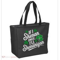 Funny If I Shenan Once I’Ll Shenanigan St Patricks Day Tote Bag thumb 2