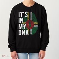 Funny ItS In My Dna Dominica Flag Fingerprint Women's Sweatshirt thumb 0