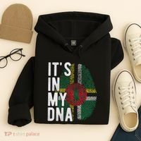Funny ItS In My Dna Dominica Flag Fingerprint Hoodie thumb 4