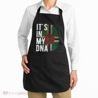 Funny ItS In My Dna Dominica Flag Fingerprint Apron thumb 2