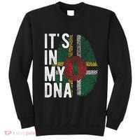 Funny ItS In My Dna Dominica Flag Fingerprint Sweatshirt thumb 0