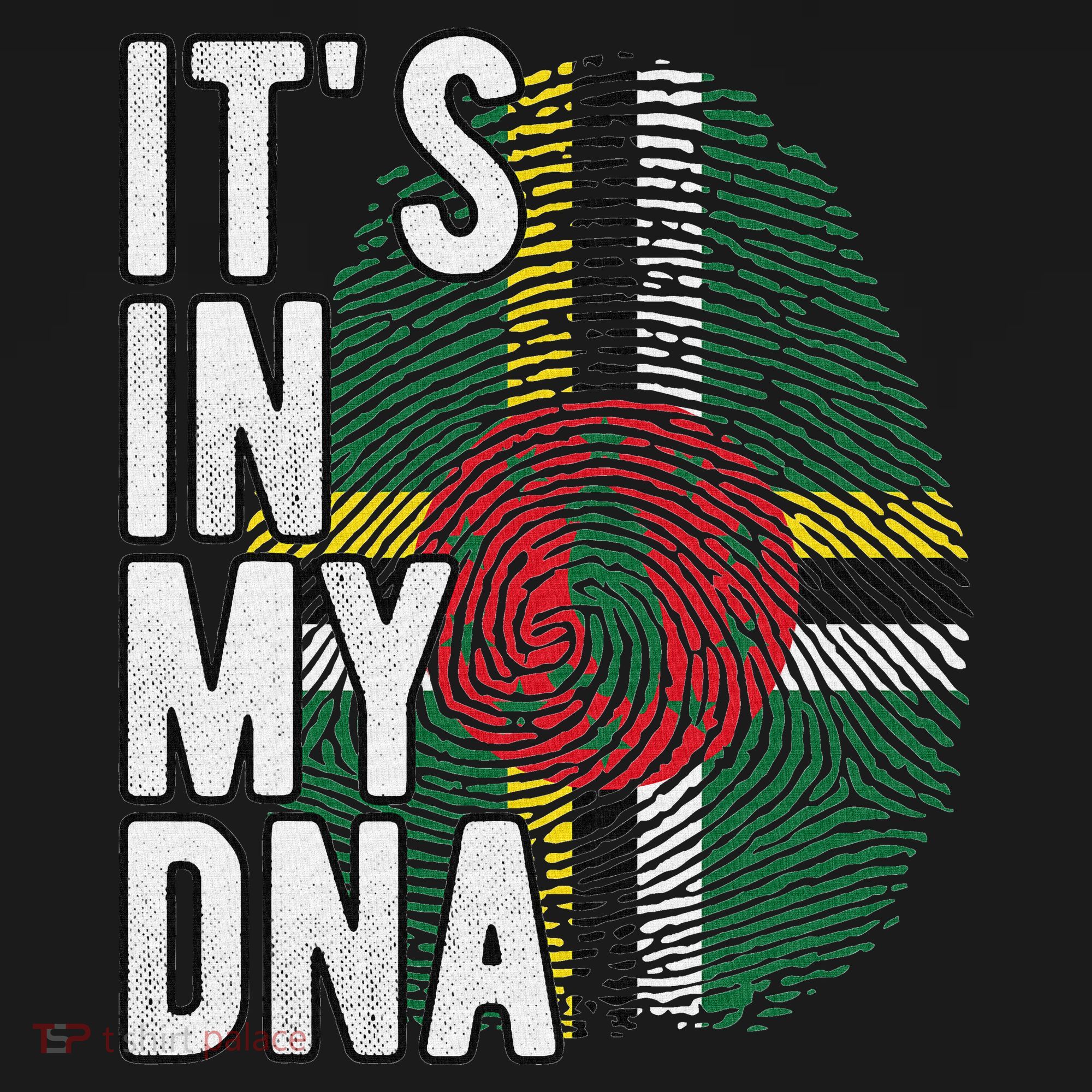 Funny ItS In My Dna Dominica Flag Fingerprint Women's Hoodie