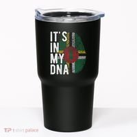 Funny ItS In My Dna Dominica Flag Fingerprint Tumbler thumb 0