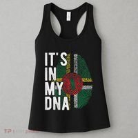 Funny ItS In My Dna Dominica Flag Fingerprint Women's Tank Top thumb 3