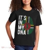 Funny ItS In My Dna Dominica Flag Fingerprint Kids T-Shirt thumb 2