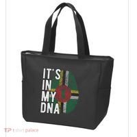 Funny ItS In My Dna Dominica Flag Fingerprint Tote Bag thumb 3