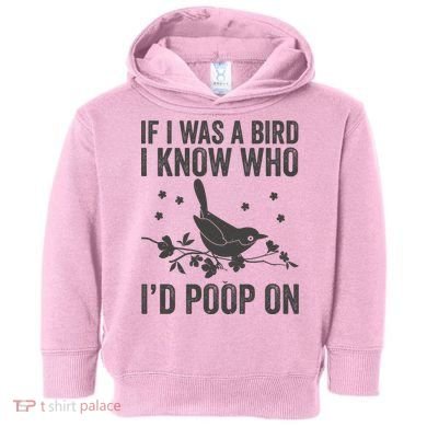 Funny If I Was A Bird I Know Who I'd Poop On Toddler Hoodie