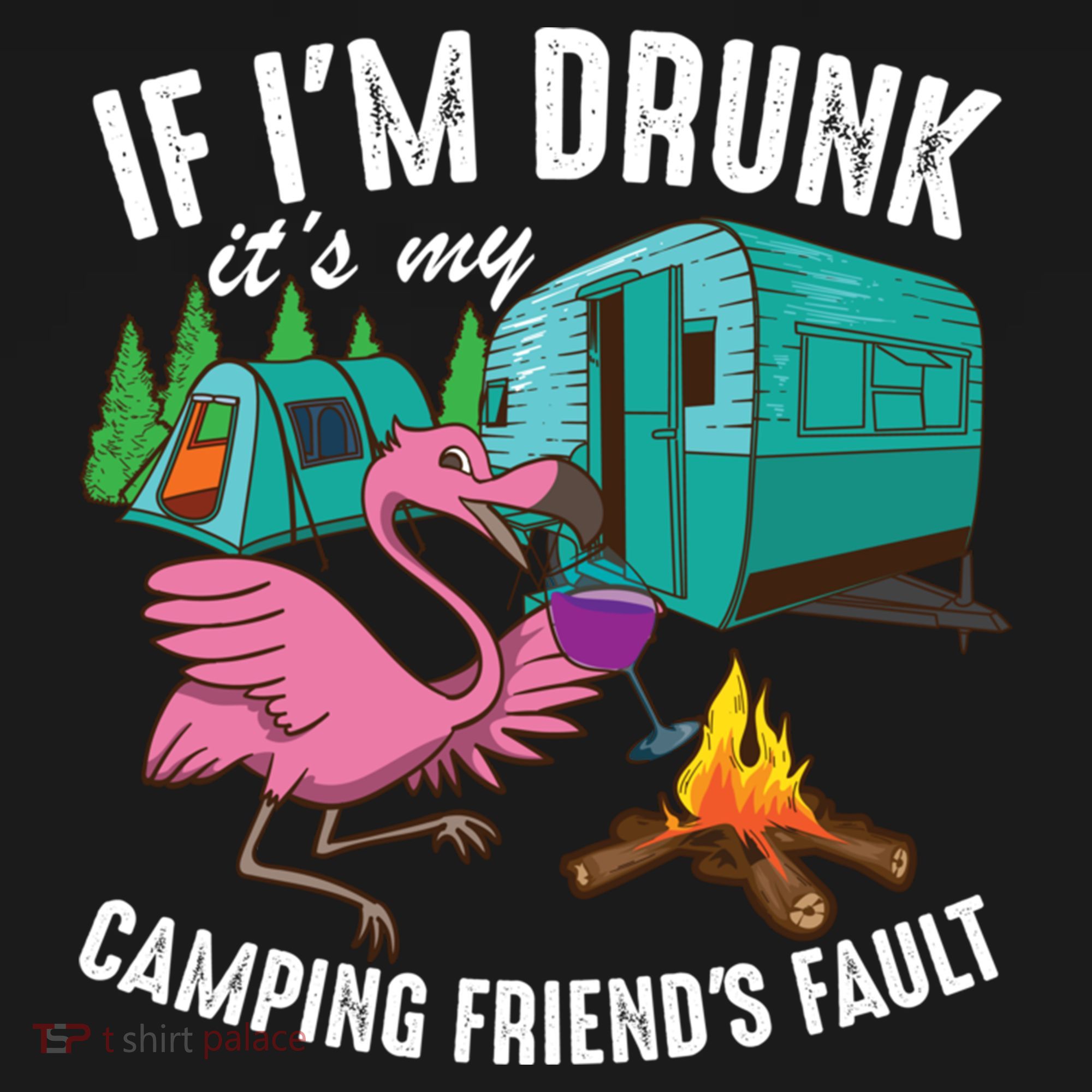 Funny If IM Drunk ItS My FriendS Fault Cool Campers Gift Great Gift Women's Hoodie