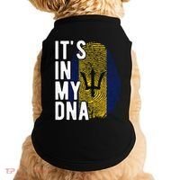 Funny ItS In My Dna Barbados Flag Fingerprint Doggie Tank thumb 0