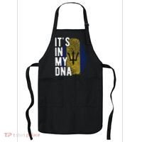 Funny ItS In My Dna Barbados Flag Fingerprint Apron thumb 0