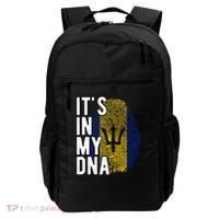 Funny ItS In My Dna Barbados Flag Fingerprint Backpack thumb 0