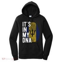 Funny ItS In My Dna Barbados Flag Fingerprint Women's Hoodie thumb 0